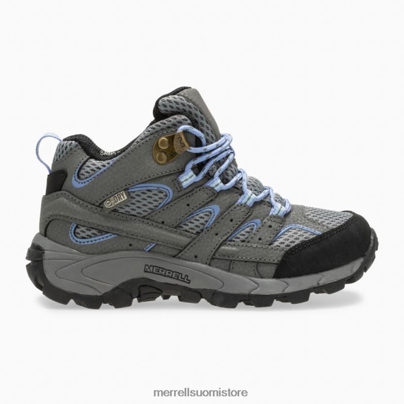 moab 2 mid -vedenpitävä saapas (mk162260) Merrell lapset 2RR88X804 harmaa/periwinkle kenkiä