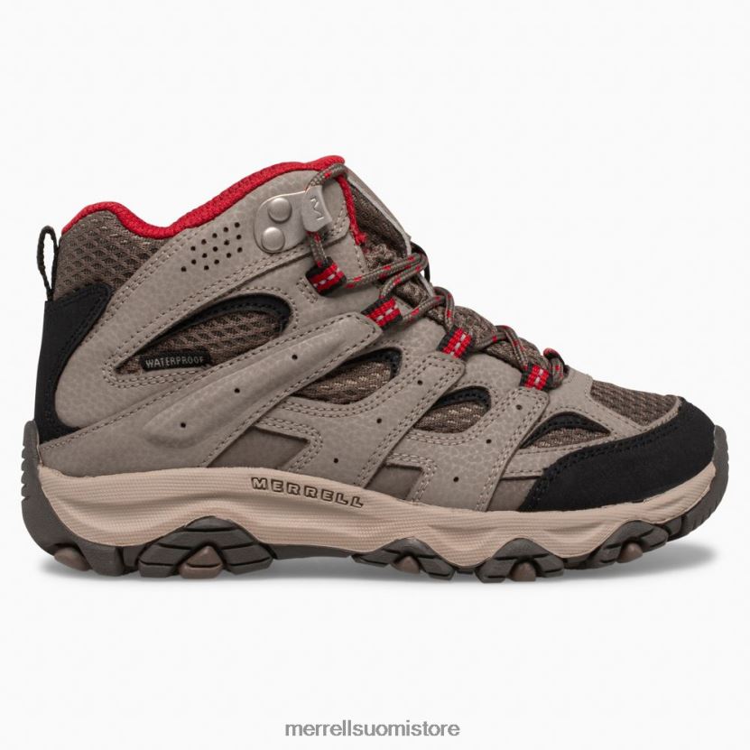 moab 3 mid -vedenpitävä saapas (mk265701) Merrell lapset 2RR88X1430 lohkare/punainen kenkiä