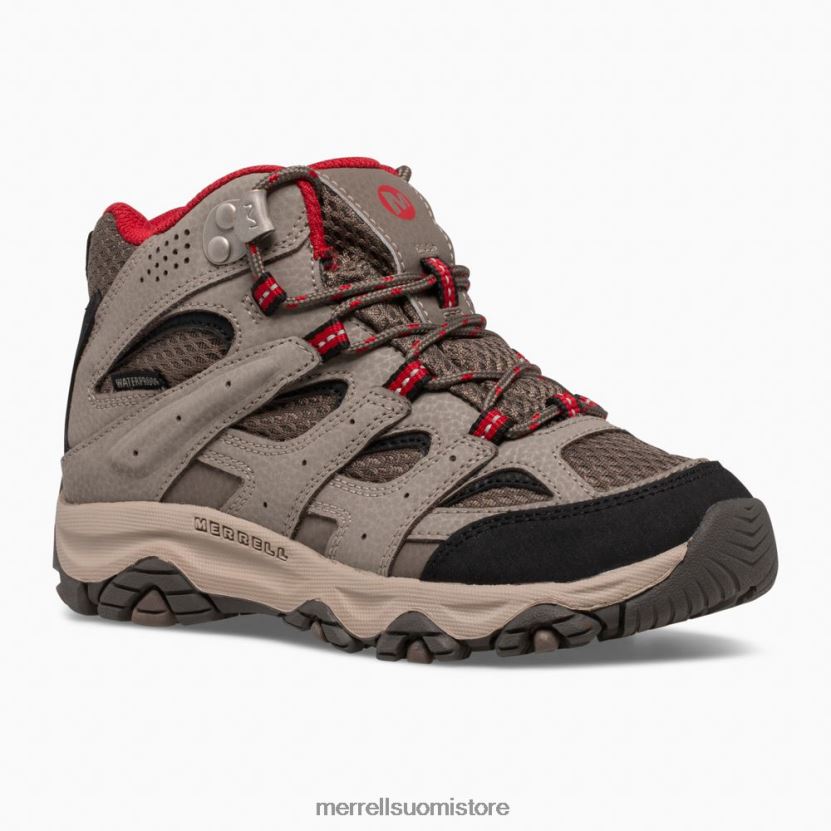 moab 3 mid -vedenpitävä saapas (mk265701) Merrell lapset 2RR88X1430 lohkare/punainen kenkiä
