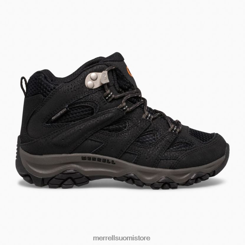 moab 3 mid -vedenpitävä saapas (mk265702) Merrell lapset 2RR88X1431 musta kenkiä