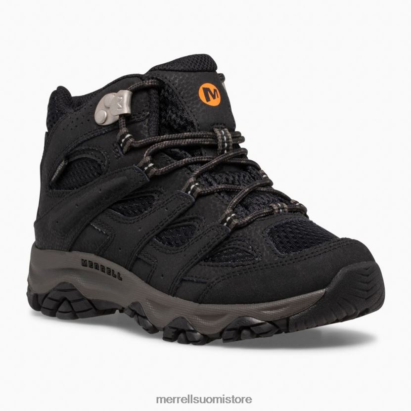 moab 3 mid -vedenpitävä saapas (mk265702) Merrell lapset 2RR88X1431 musta kenkiä