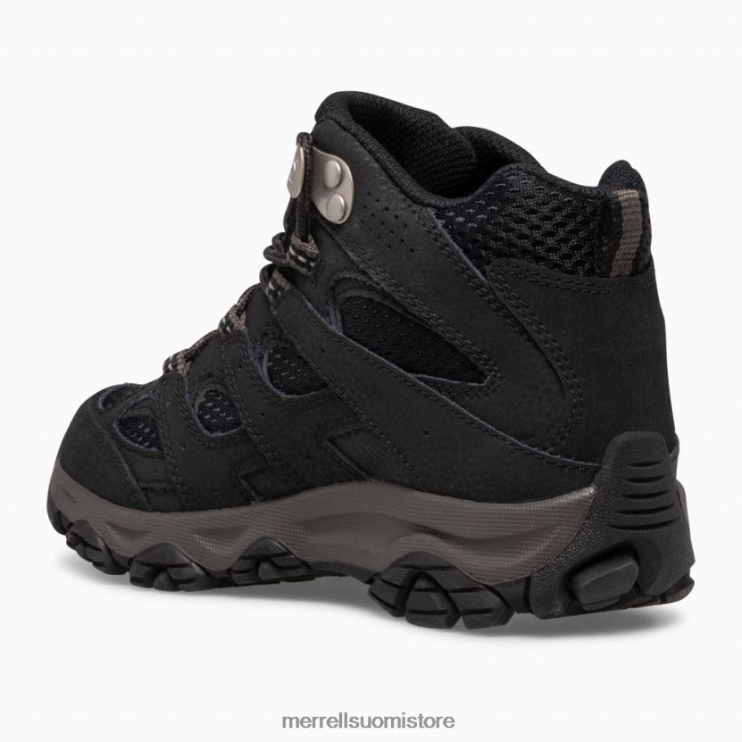 moab 3 mid -vedenpitävä saapas (mk265702) Merrell lapset 2RR88X1431 musta kenkiä