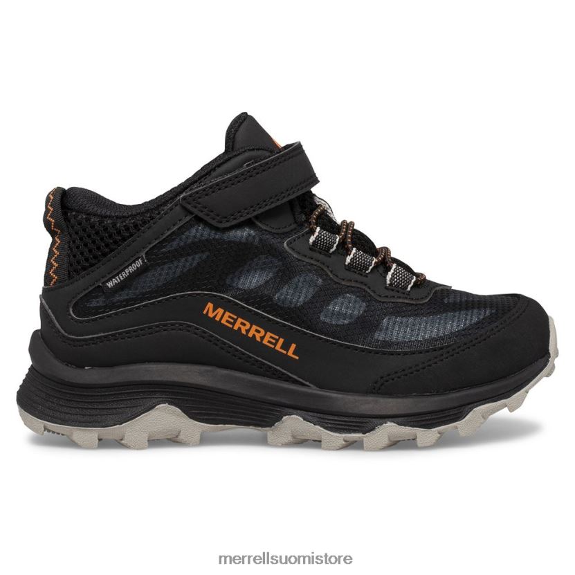 moab speed mid ilmastointi vedenpitävä (mk265951) Merrell lapset 2RR88X1385 musta kenkiä
