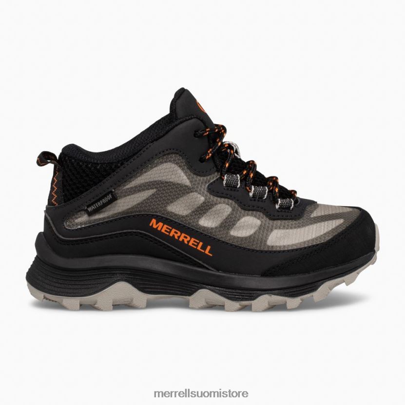 moab speed mid vedenpitävä (mk265424) Merrell lapset 2RR88X1378 musta kenkiä