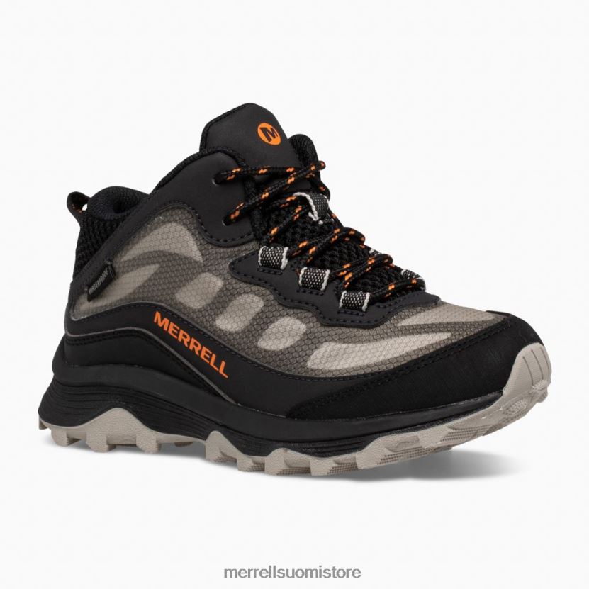 moab speed mid vedenpitävä (mk265424) Merrell lapset 2RR88X1378 musta kenkiä