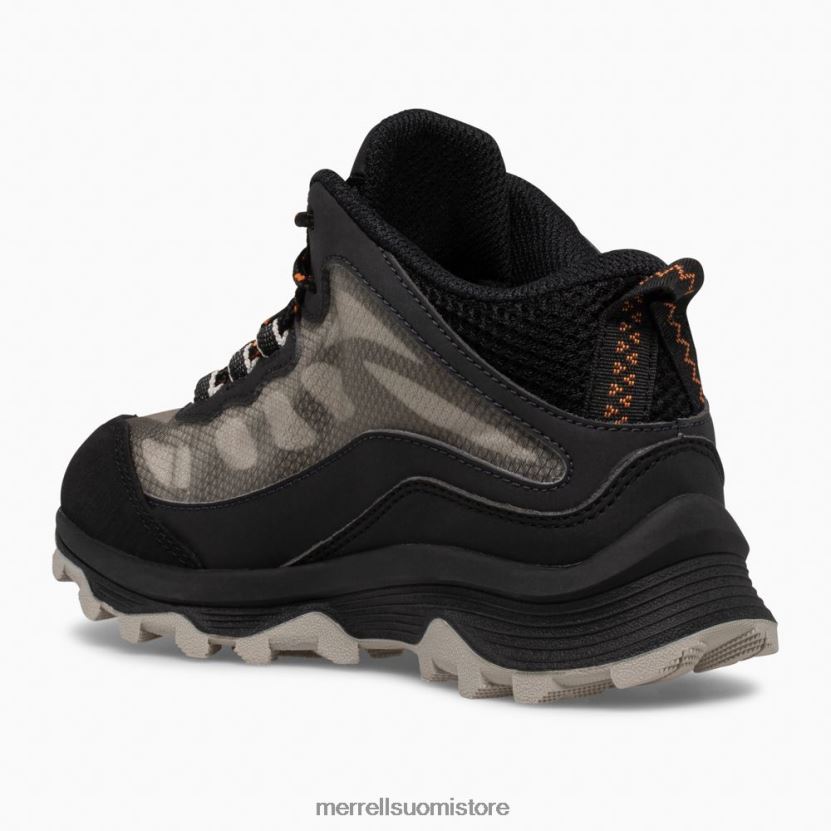 moab speed mid vedenpitävä (mk265424) Merrell lapset 2RR88X1378 musta kenkiä