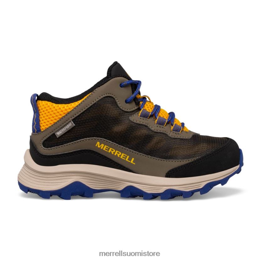 moab speed mid vedenpitävä (mk266263) Merrell lapset 2RR88X1381 koboltti/kulta kenkiä