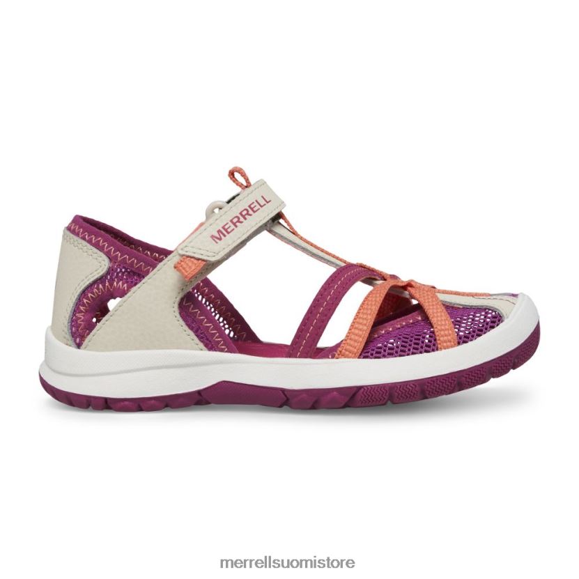 sudenkorento sandaali (mk166805k) Merrell lapset 2RR88X1414 harmaa/koralli kenkiä