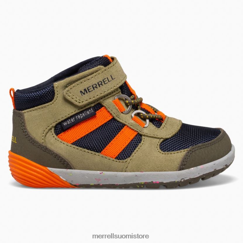 bare steps ridge jr hiker (ml266269) Merrell lapset 2RR88X1457 oliivi/laivasto/oranssi kenkiä