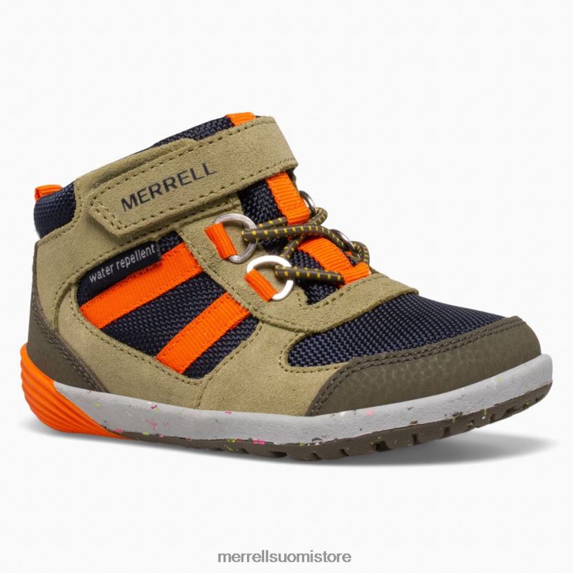 bare steps ridge jr hiker (ml266269) Merrell lapset 2RR88X1457 oliivi/laivasto/oranssi kenkiä