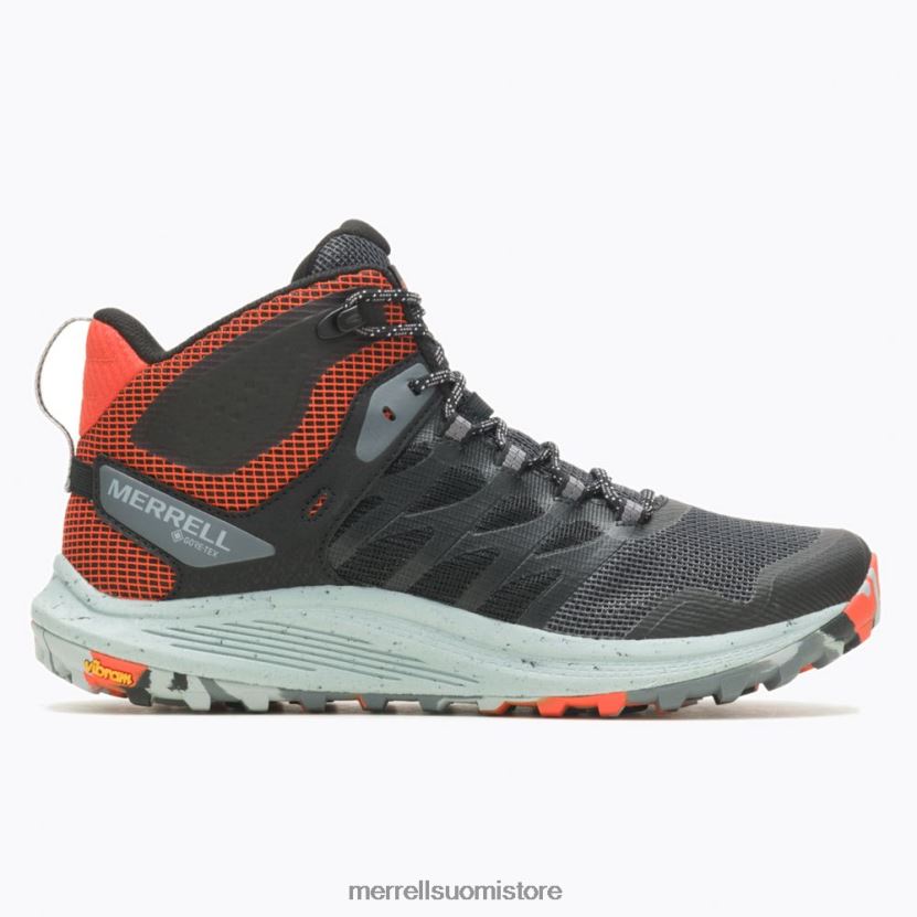 nova 3 mid gore-tex (j067615) Merrell miehet 2RR88X42 musta/mandariini kenkiä