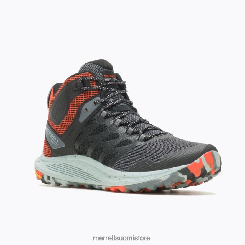 nova 3 mid gore-tex (j067615) Merrell miehet 2RR88X42 musta/mandariini kenkiä
