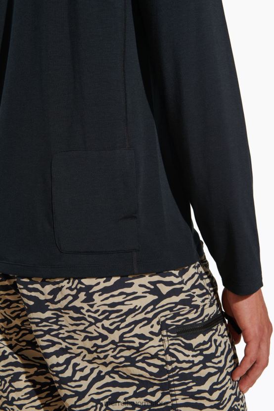 arjen pitkähihainen t-paita tencelillä (jmf26597-010) Merrell miehet 2RR88X336 musta vaatteet