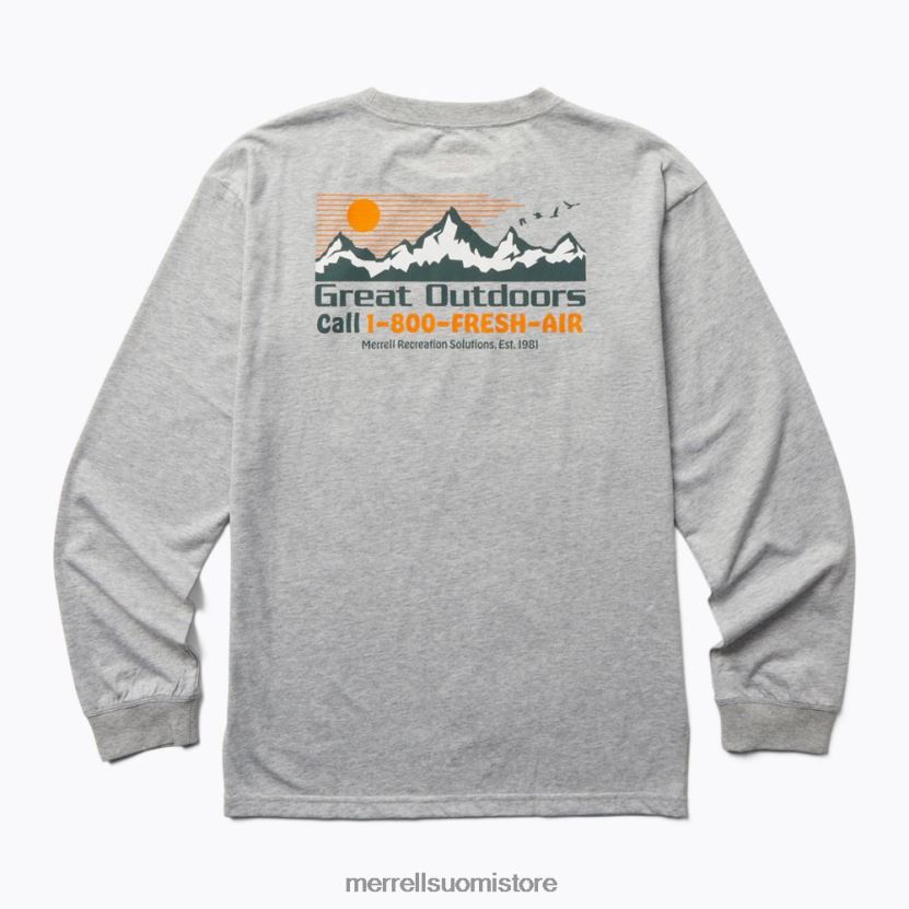 ulkoilu pitkähihainen t-paita (jmf26624-050) Merrell miehet 2RR88X561 harmaa kanerva vaatteet