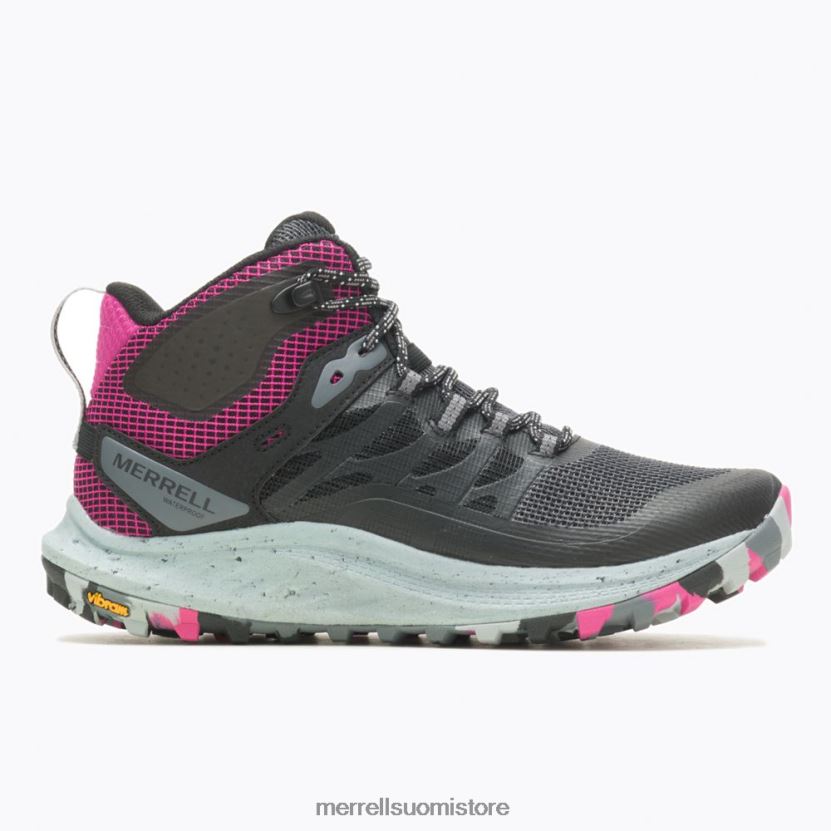 antora 3 mid vedenpitävä (j067582) Merrell sukupuolineutraali 2RR88X1084 musta/fuksia kenkiä