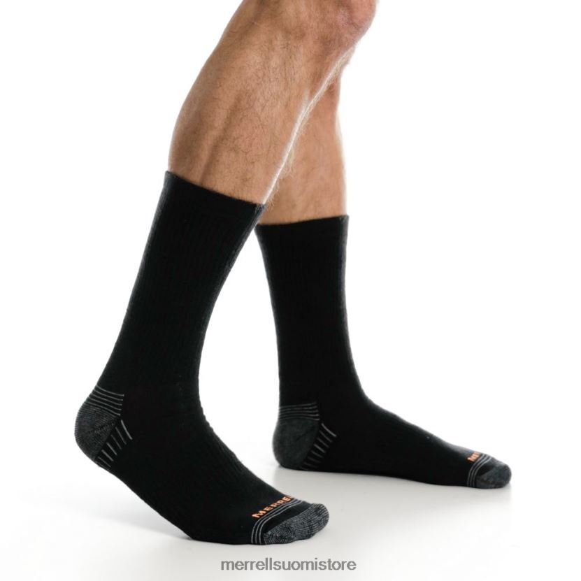 retkeilijän miehistön sukka 3 pakkaus (jsf24699-012) Merrell sukupuolineutraali 2RR88X771 musta Lisätarvikkeet